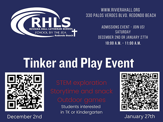 Admissions Event Tinker and Play 2024-2025